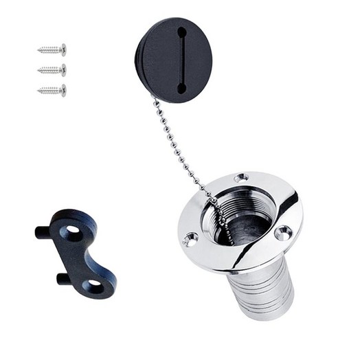 보트 데크 필/r 나일론/316 스테인리스/38mm/요트 캐러밴용 미러 폴리싱 키 캡 소켓 탱크 데크 필이 있는 트럭, 검은 색, 나일론 + 스테인레스 스틸