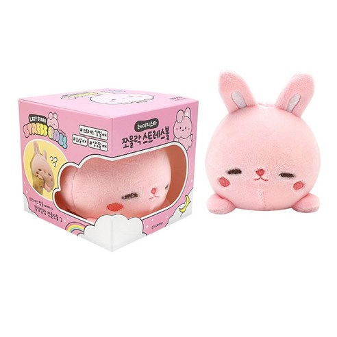 애니멀 쪼물락 스트레스볼 2개세트 말랑이 세트 스퀴시 인형, 토끼 2개
