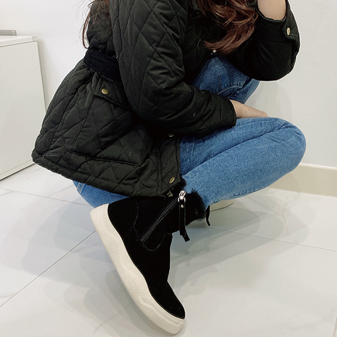 여성 가죽부츠 방한부츠 겨울부츠 털부츠 방한화 3cm