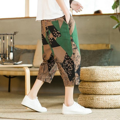 SW 데일리 기모 융 배기바지 배기바지패턴 9 남성 화려한 패턴 편한 와이드 통큰 조거팬츠 하렘바지 마실룩 작업복 몸빼바지 연습복