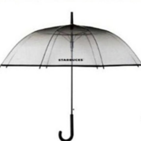 스타벅스 투명 POE 우산 블랙, 모든 날씨에 어울리는 완벽한 선택!