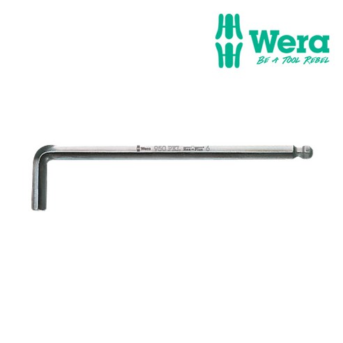 Wera 베라 롱 볼 육각 L렌치 mm타입 950PKL SW 2.5, 1개