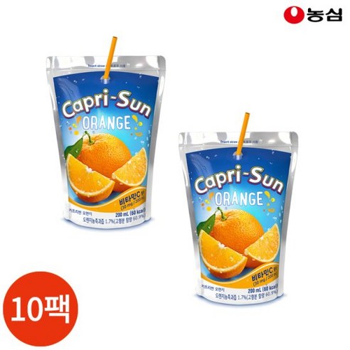 농심 카프리선 오렌지 200ml x 10개, 단품