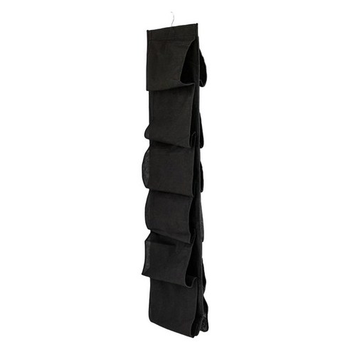옷장 신발 보관함 위에 신발 랙 걸기 가방 가정용 도어 신발 랙, 검은색, 35cmx25cmx1cm, 부직포