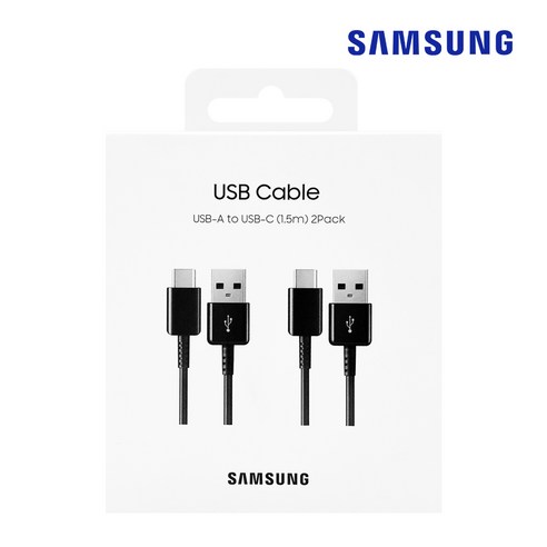 삼성전자 USB Type-C케이블(2pcs) EP-DG930M, (EP-DG930MBKGKR)블랙, 2개