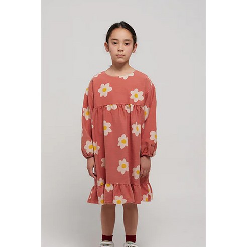 [BOBO CHOSES] 보보쇼즈 23FW 키즈 원피스 Big Flower all over woven dress 223AC106