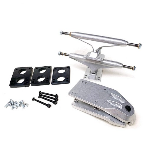 Xzante 스케이트 보드 서핑 및 레일 어댑터 Surfskate Truck-Carve and Cruise Like a Surfboard with 6.25 Truck Set Silver, 은