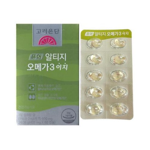 고려은단 퓨어 알티지 rTG 오메가3 이지 60캡슐 (401mg), 1개입, 180개