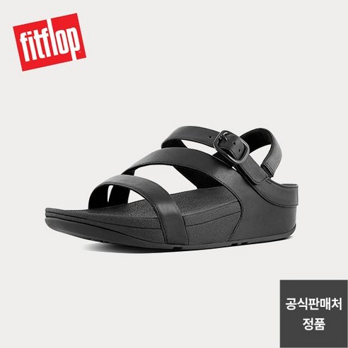 23SS 핏플랍 레더 스키니샌들(블랙)