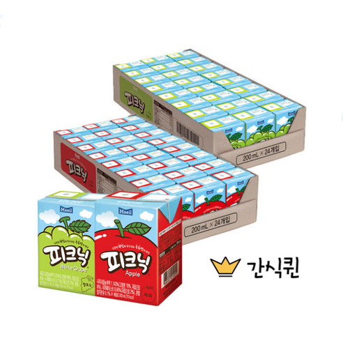 상큼함이 가득, 온 가족이 즐기는 매일 피크닉 사과+청포도 주스!