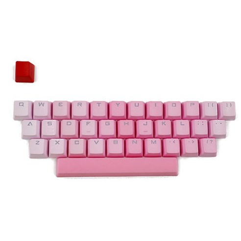 RGB PBT 35 Keys OEM 더블 샷 백라이트 키 캡스 벚꽃 기계 키보드, 녹색