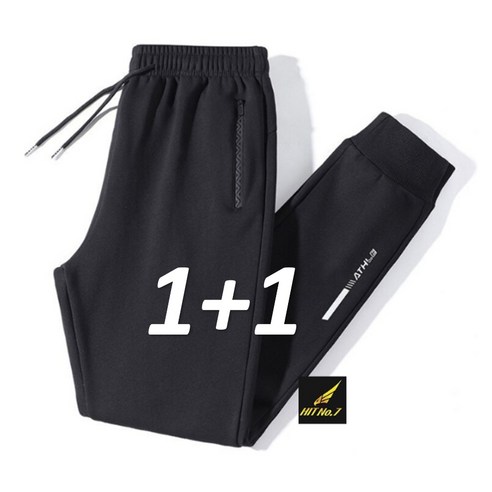1+1 BLACK FIT 스판 남성 추리닝 바지 봄 여름 트레이닝 바지 운동복 작업복 헬스복 HTPAT43