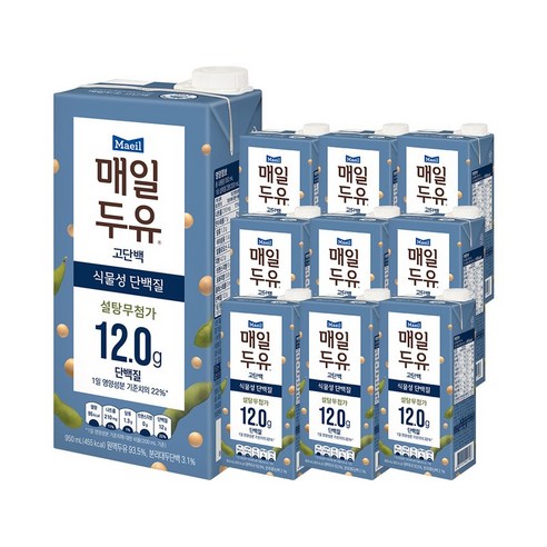 매일두유 고단백 950ml 3팩 매일 유치원 학교 어린이집 부모님간식 유아간식 영양간식 어린이간식, 72개