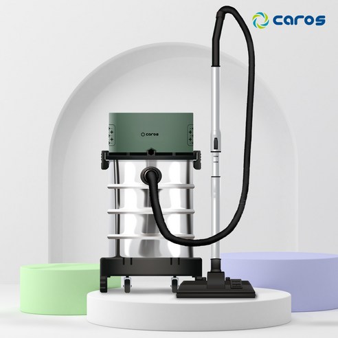 캐로스 업소용 건습식 진공청소기 대용량 사무실 식당 매장, 업소용청소기20리터, 카키 CCV-BC20K