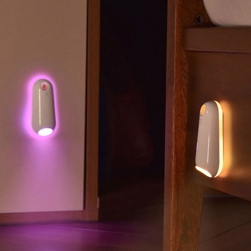 HK sell 모르페 LED 7컬러 센서 무드등 c타입 인테리어 욕실 변기 램프, 2개