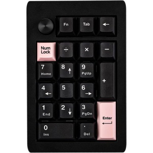 EPOMAKER 에포메이커 EK21 X VIA 개스킷 번호 패드 알루미늄 합금 무선 Num, Black Gray Pink, Gateron Pro Yellow, Black Gray Pink