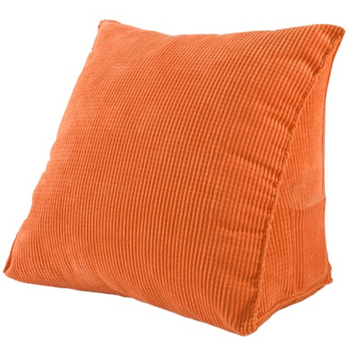 Deoxygene 태양열 집열기 독서 등받이 방석 쐐기 베개 두꺼운 코듀로이 요추 뒤 패드, 주황색