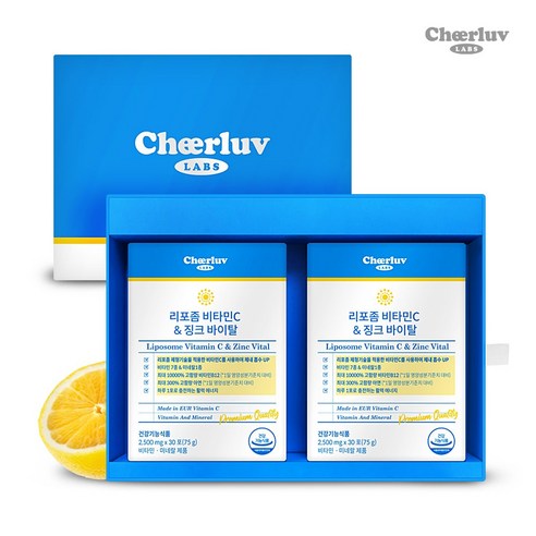 치어럽랩스 2500mg 리포좀 고함량 비타민C 30포 아연 비타민B군 분말가루스틱 영양제 레모나맛, 1개, 1회분