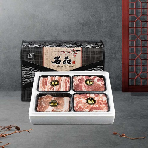 [아이언플래터] 황제유황돈 선물세트+B6 3호 삼겹살400g+목살400g+찌개용400g+불고기400g, 1개