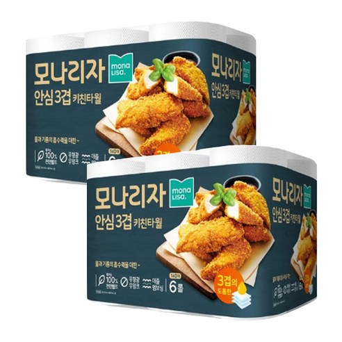 모나리자 안심3겹 키친타올 140매, 12개