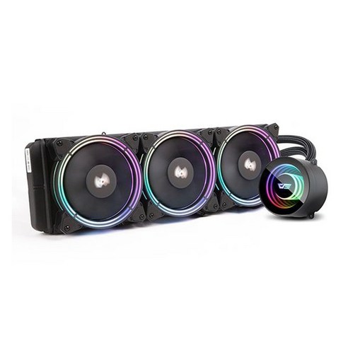 DarkFlash-pc 컴퓨터 ARGB 워터 쿨링 CPU 라디에이터 팬 RGB 120mm 쿨러 cpu 인텔 LG 호환A 1700/1200/1151/AM3 /AM4 AMD, TR360 Water Cooler+Black