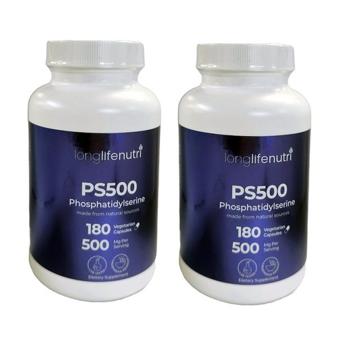 LongLifeNutri Phosphatidylserine 롱라이프 포스파티딜세린 500mg 180정, 2개