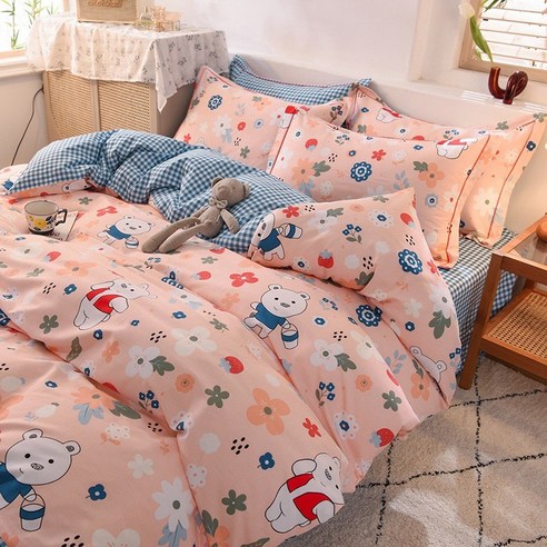 GoGold 침구 - 두 꺼 운 보온 순면 마모 침구 4 종 세트 1.2m / 1.5m / 1.8m, SKU-27
