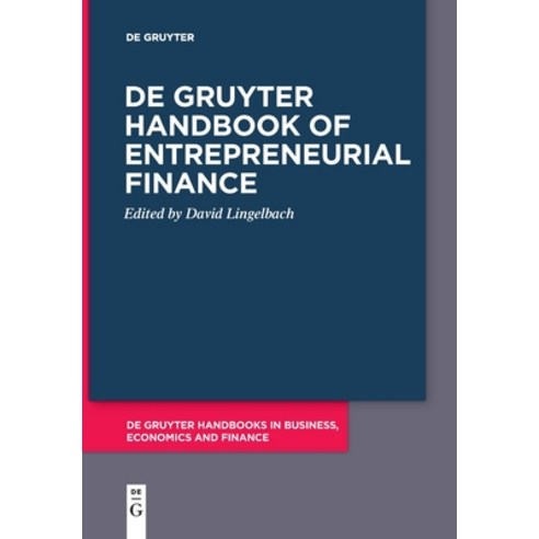 (영문도서) De Gruyter Handbook of Entrepreneurial Finance Paperback, English, 9783111356716