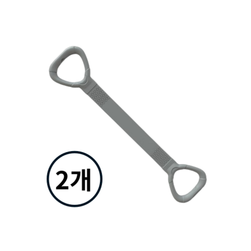 바이블굿즈 요가 운동 어깨운동 고관절 스트레칭 밴드, 2개, 쿨 그레이