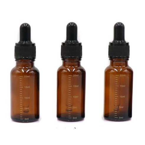 3Pcs 15ml 0.5oz 빈 리필 앰버 유리 눈금 드롭퍼 병 에센셜 오일 화장품 엘리트 유체 용기 항아리 홀더 피펫 포함 - 샴푸 | 쿠팡