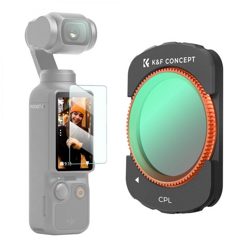 K&F DJI Osmo Pocket 3 / DJI Osmo Pocket 4 용 자석식 CPL 원형 편광 필터 (다중 코팅 HD 광학 유리 필터))