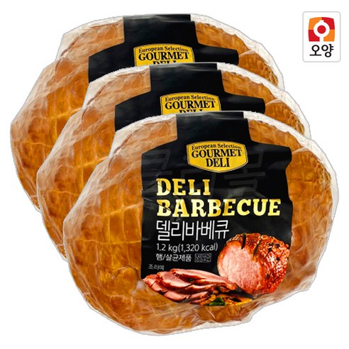 [퀴클리몰] 단백질 가득한 사조오양 델리바베큐 햄, 1.2kg, 1개