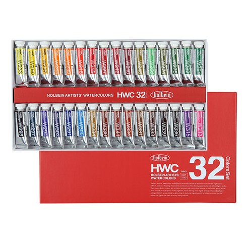 홀베인 수채화물감세트 HWC W445 15ml*32색: 아티스트의 완벽한 동반자 홀베인수채물감