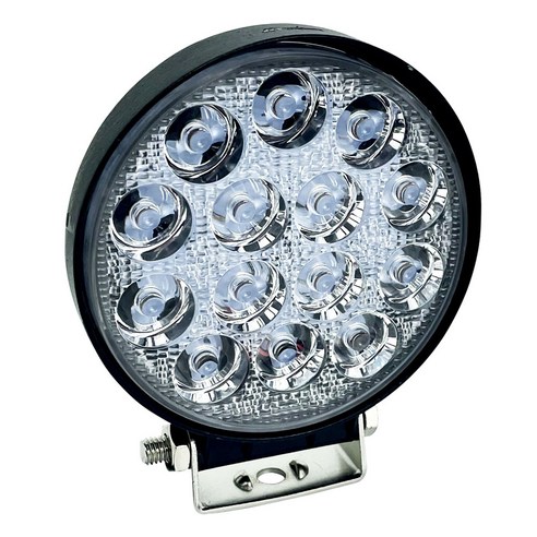 한국어: 6개월 AS보증, SJ LED 서치라이트 원형 42W 집중형 12V 24V 겸용 방수 작업등, 14구 집중형 (R42S), 1개 화물차작업등