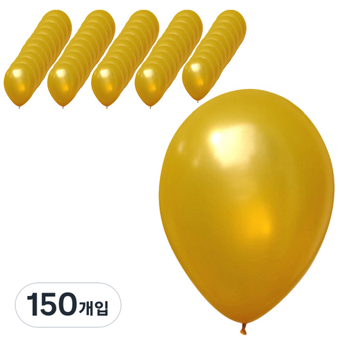 파티팡 라운드 풍선 30cm, 펄 골드, 150개입