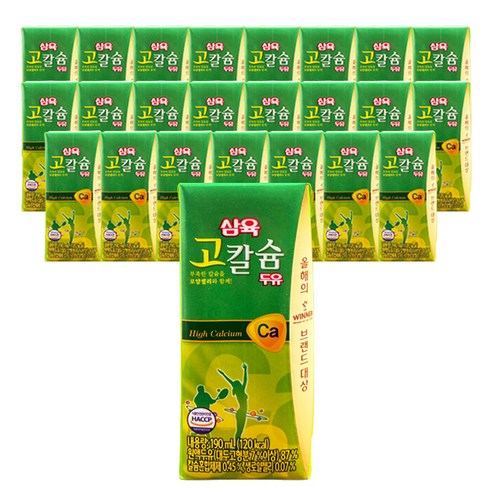 삼육두유 고칼슘 두유 190ml 24개입 세트 x 1박스, 24팩