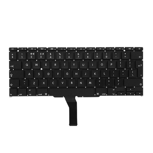 Xzante Macbook Air용 A1465 노트북 키보드 13인치 내부 교체 키보드(영국 레이아웃), 검은 색, 금속 + 플라스틱