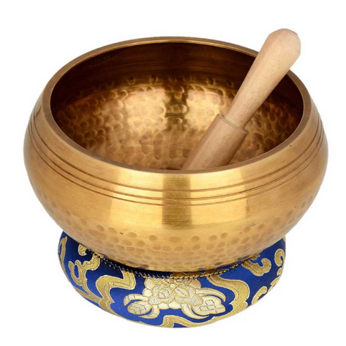 구리 차임 그릇 명상 스트레스 해소 풍수 소리 싱잉볼, 직경 약 11cm 보름달 그릇, 1개
