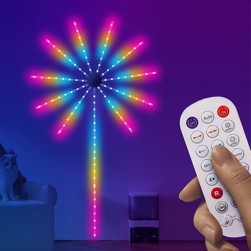 비상 불꽃놀이 무드등 LED 인테리어 줄조명 파티라이트, 1개