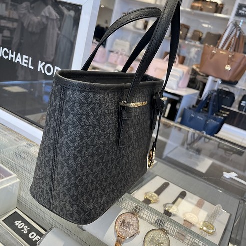 빠른배송 Michael Kors Women's Jet Set Travel Logo Top Zip Tote Bag 마이클 코어스 젯셋 스몰 토트백