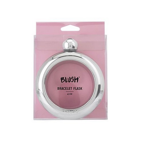 블러쉬 브래슬릿 플라스틱 플라스크 118.3ml, 1개, Silver