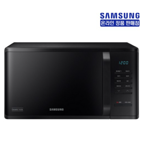 삼성전자 세라믹 전자레인지 화이트 23L 버튼식, 23L    삼성 MS23C3513AK 블랙 (최신형)