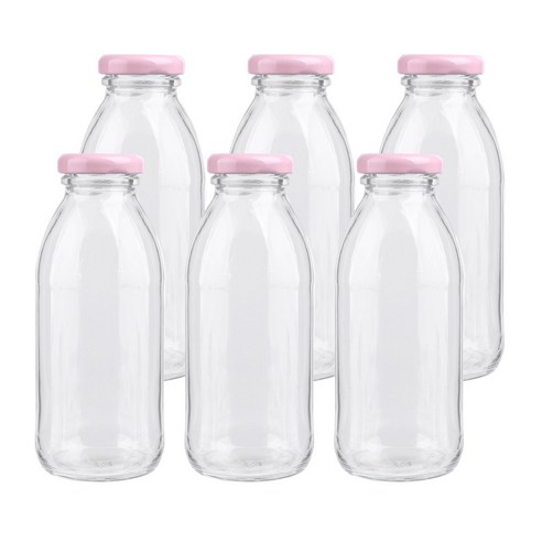 가인글로벌 밀크티300 유리병, 38러그캡 (핑크), 6개, 300ml