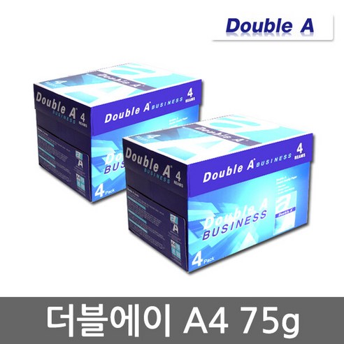 더블에이 A4용지 75g 2박스(4000매) A4 복사용지 Double A