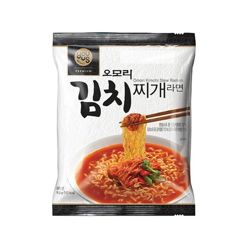 유어스 오모리 김치찌개라면(봉지) (4개입) *2팩 (총 8개입)