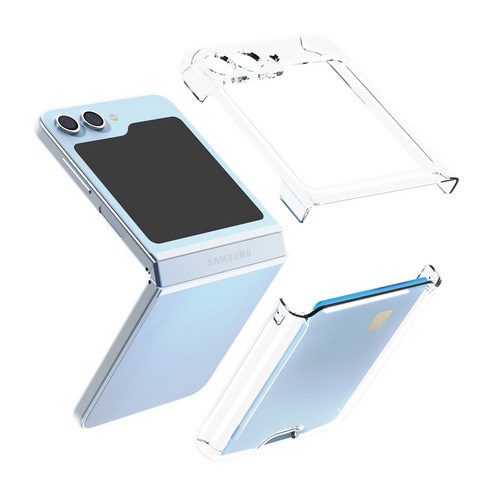 디자인스킨의 클래스적 우아함과 실용성을 겸비한 갤럭시 Z플립5 클리어 카드 슬롯 케이스