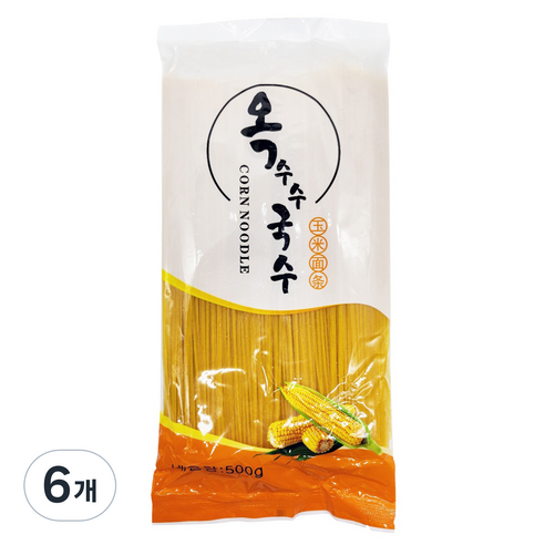 옥수수 국수, 500g, 6개