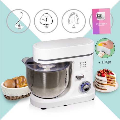 가정용 업소용 미니 제빵 반죽기 전동 휘핑기 머랭치기 1500W 고출력, 8L 화이트실버 창맥스파이럴반죽기 Best Top5