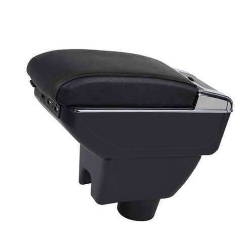 자동차 팔걸이 상자 7 USB 인터페이스 인테리어 Perodua Viva 자동차 스타일링 부품 액세서리에 대한 이중 레이어, {"사이즈":"34x14.5x14cm"}, {"수건소재":"플라스틱"}, 블랙 블랙 라인