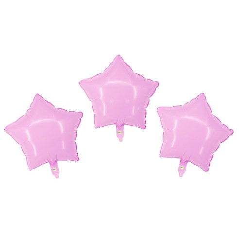 스타 은박풍선(45cm) 파티용품 [에브리띵스마일] 1054, 3개, 파스텔 핑크